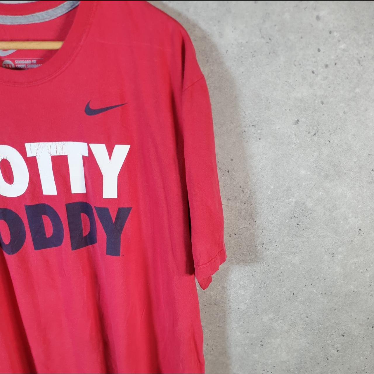 Vintage Nike Hotty Toddy Ole Miss T Shirt Men’s 3XL Red Swoosh Logo Athletic