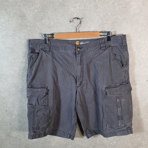 Vintage Carhartt Baggy Carpenter Shorts Jorts Cargo Men’s W40 Grey Relaxed Fit Workwear Big Fish Vintage