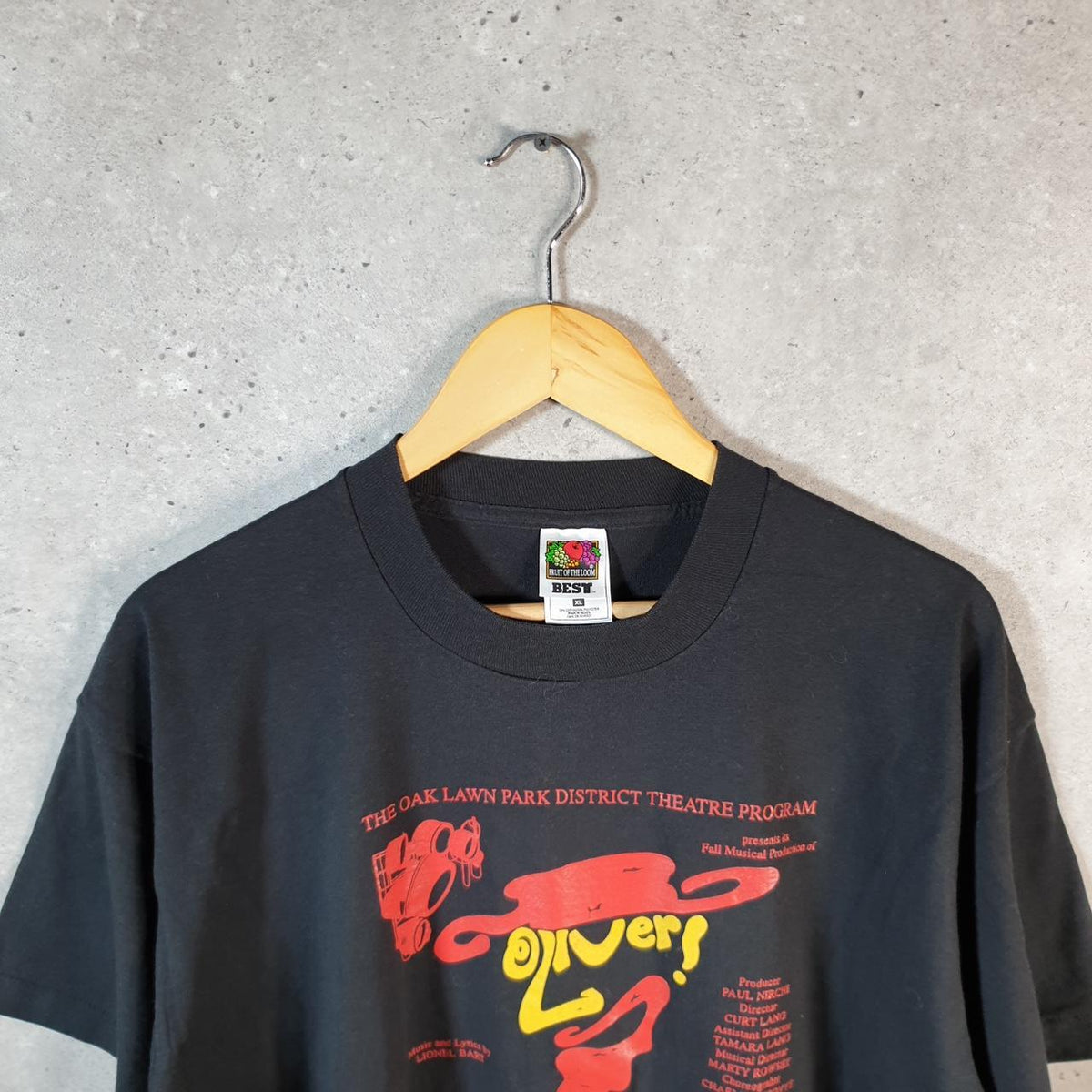 Vintage Best Fruit of the Loom Oliver Twist USA Single Stitch T Shirt Men’s XL Black 2