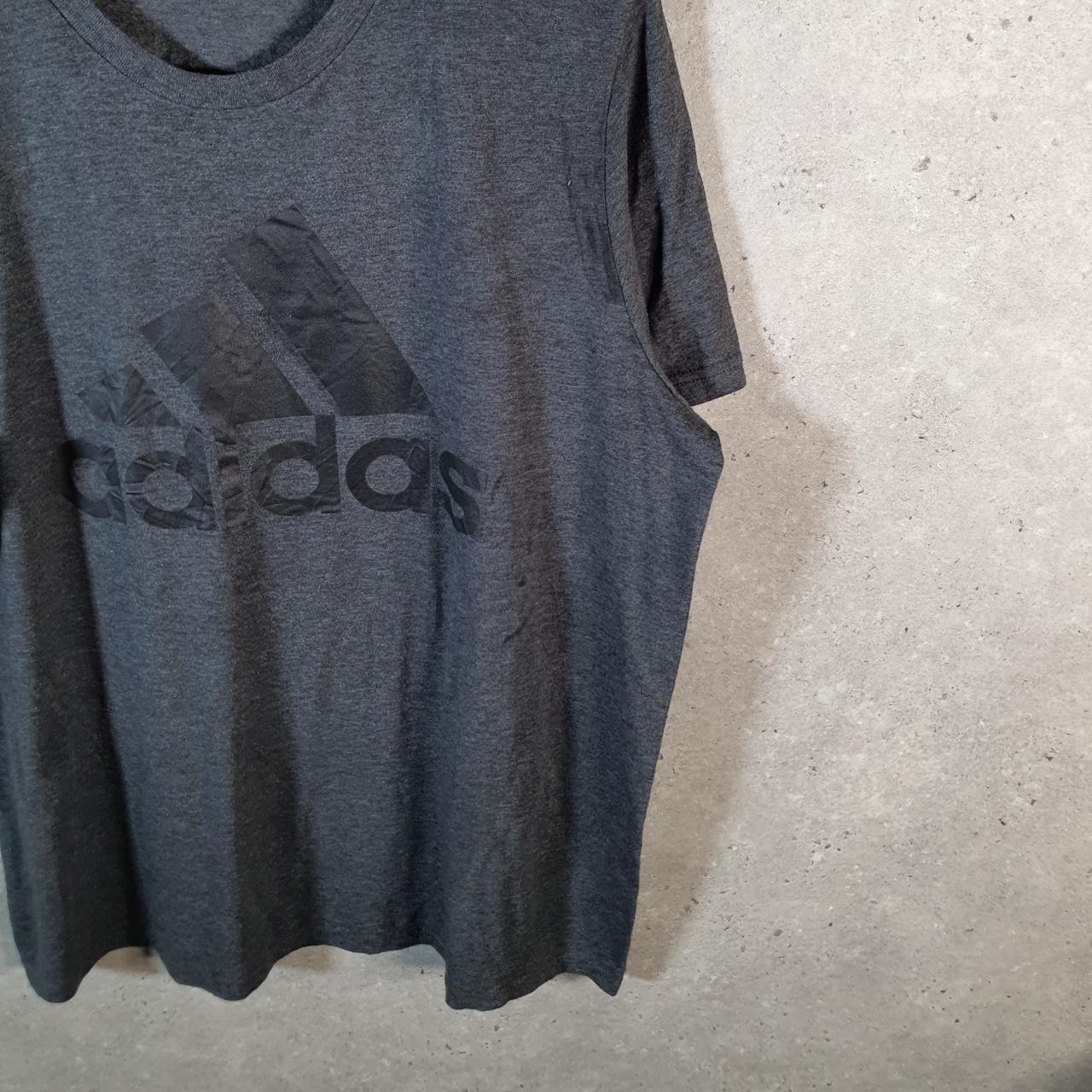 Vintage Adidas Amplifier Retro T Shirt Men’s XL Grey Three Stripes Logo