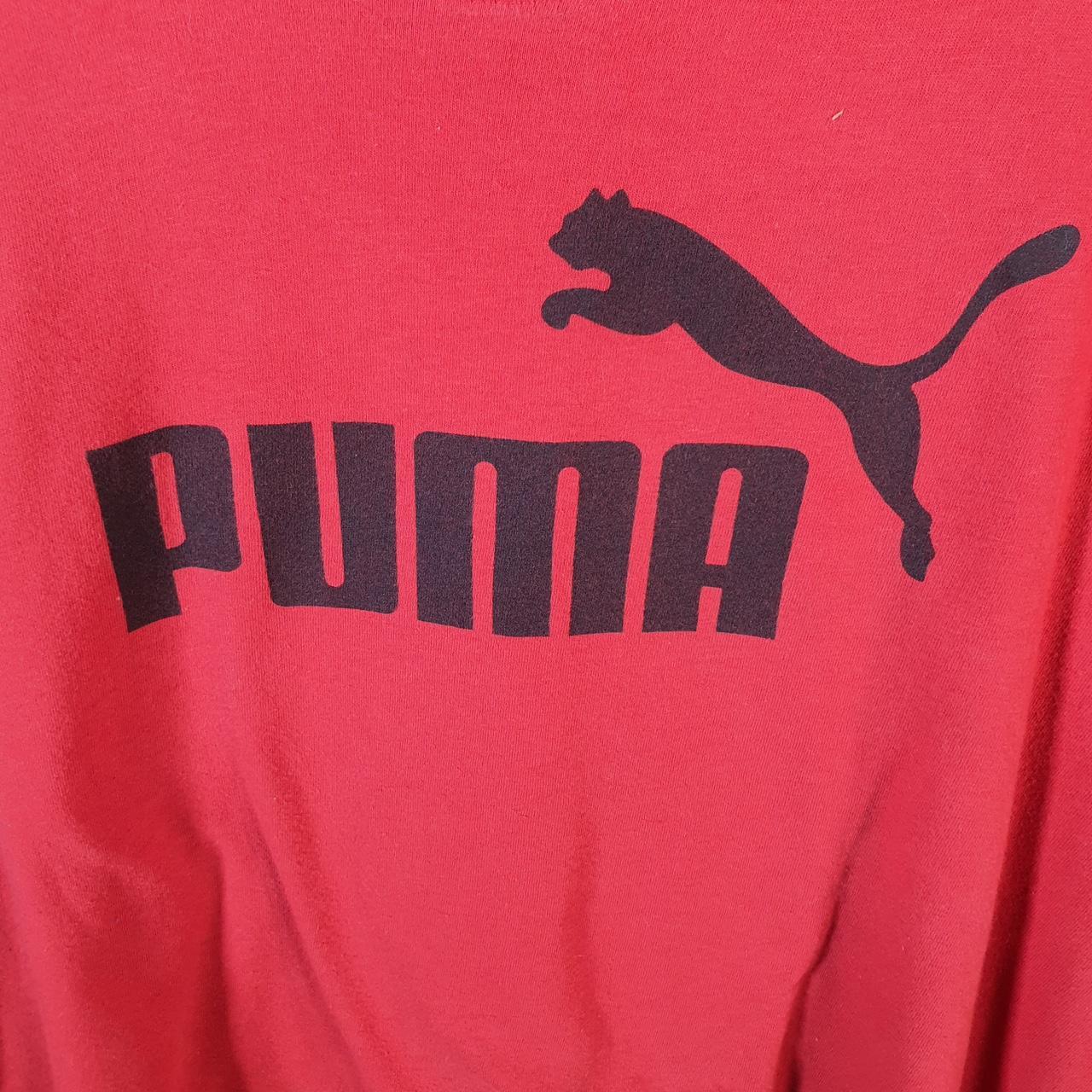 Vintage Puma Spellout T Shirt Men’s 2XL Red sports Logo Athletic