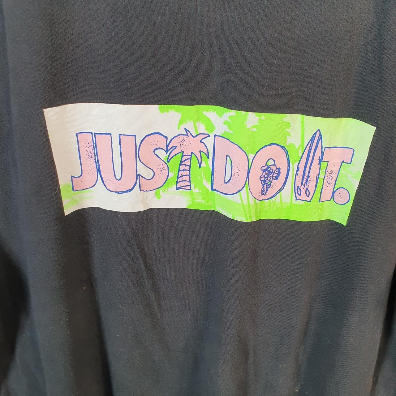 Vintage Nike Just Do It T Shirt Men’s Large Black Logo Swoosh Athletic