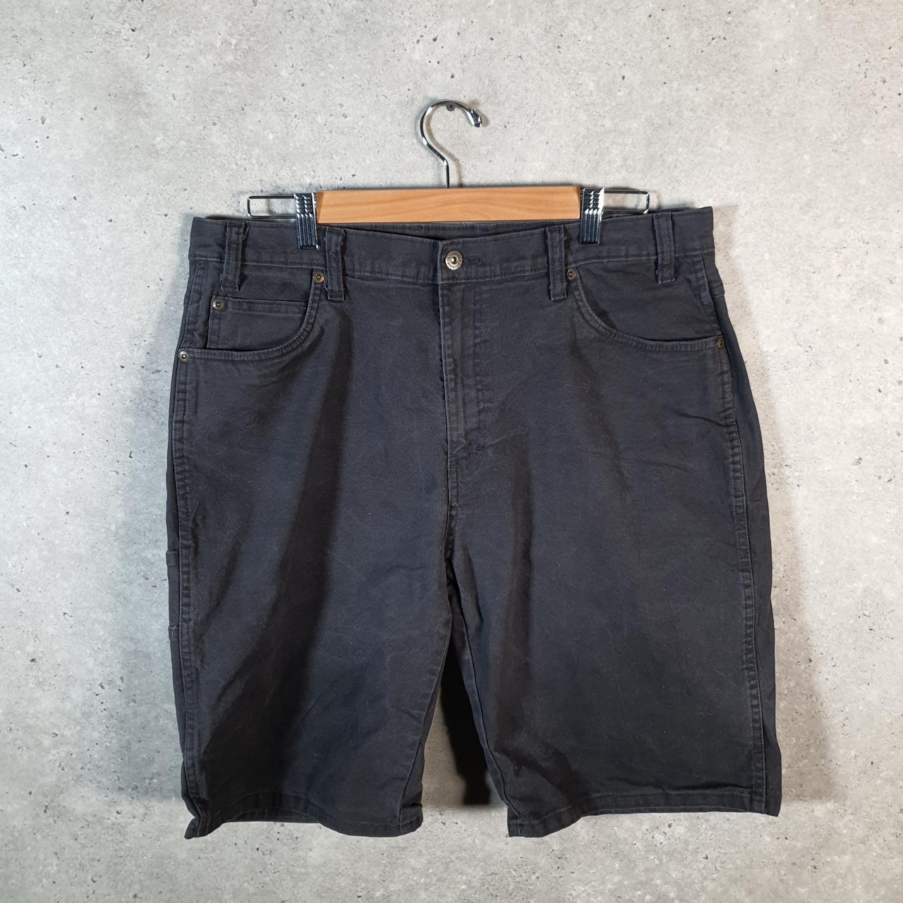 Vintage Dickies Carpenter Shorts Jorts Jeans Men’s W38 Black Denim Relaxed Fit Baggy Workwear Big Fish Vintage