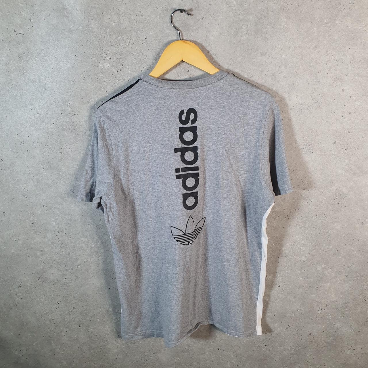 Vintage Adidas Trefoil Spellout T Shirt Shirt Men’s Medium White Logo Athletic C9746