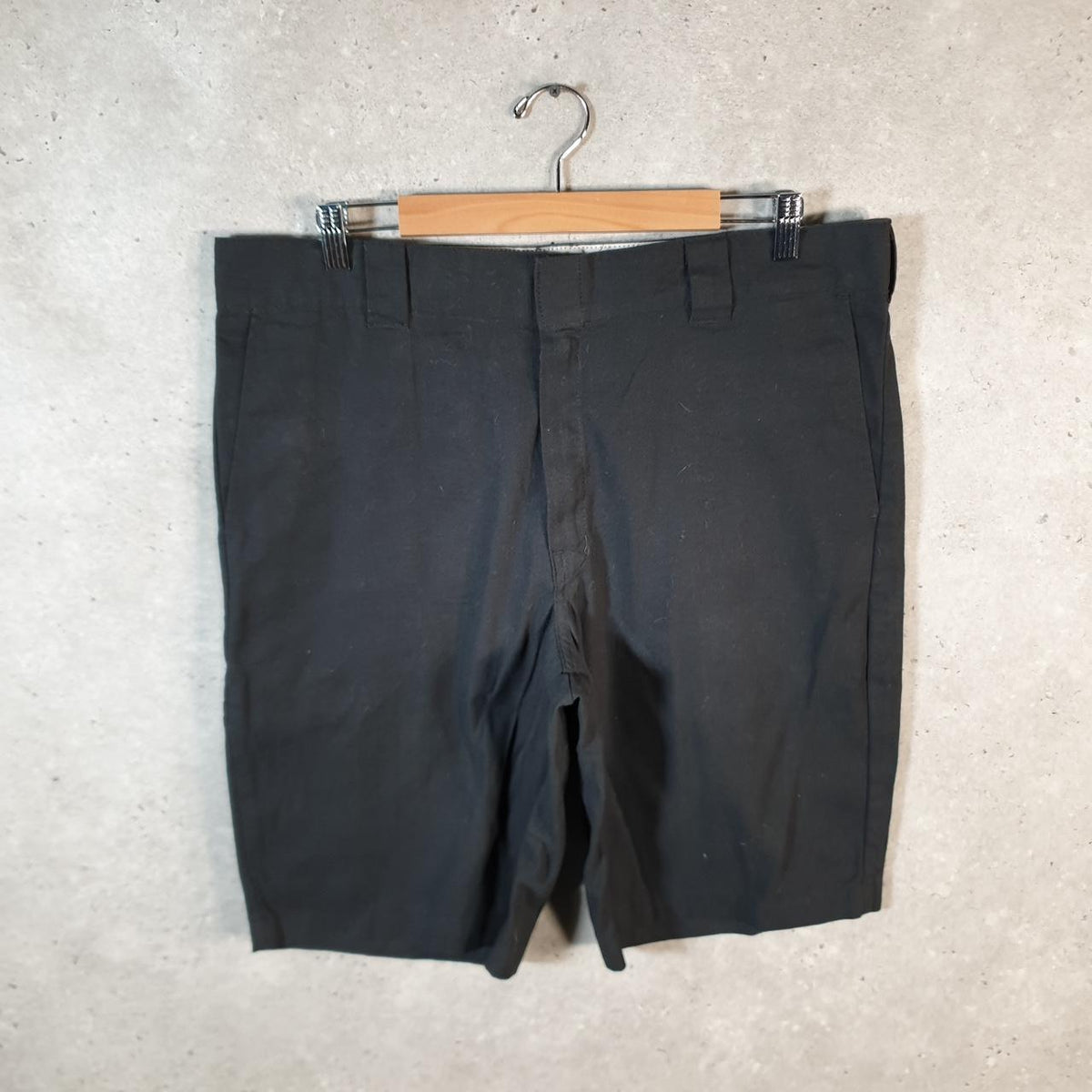 Vintage Dickies Flex Baggy Chino Shorts Jorts Cargo Mens W36 Black Relaxed Fit