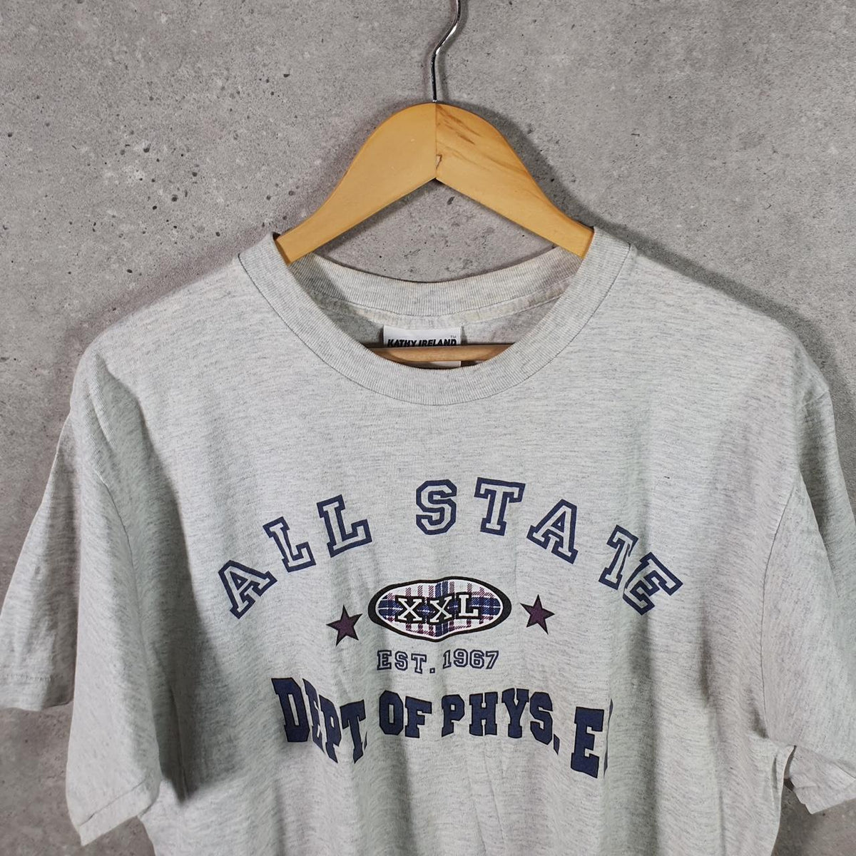 Vintage Kathy Island All Star Graphic 90s USA Single Stitch T Shirt Womens Small Grey