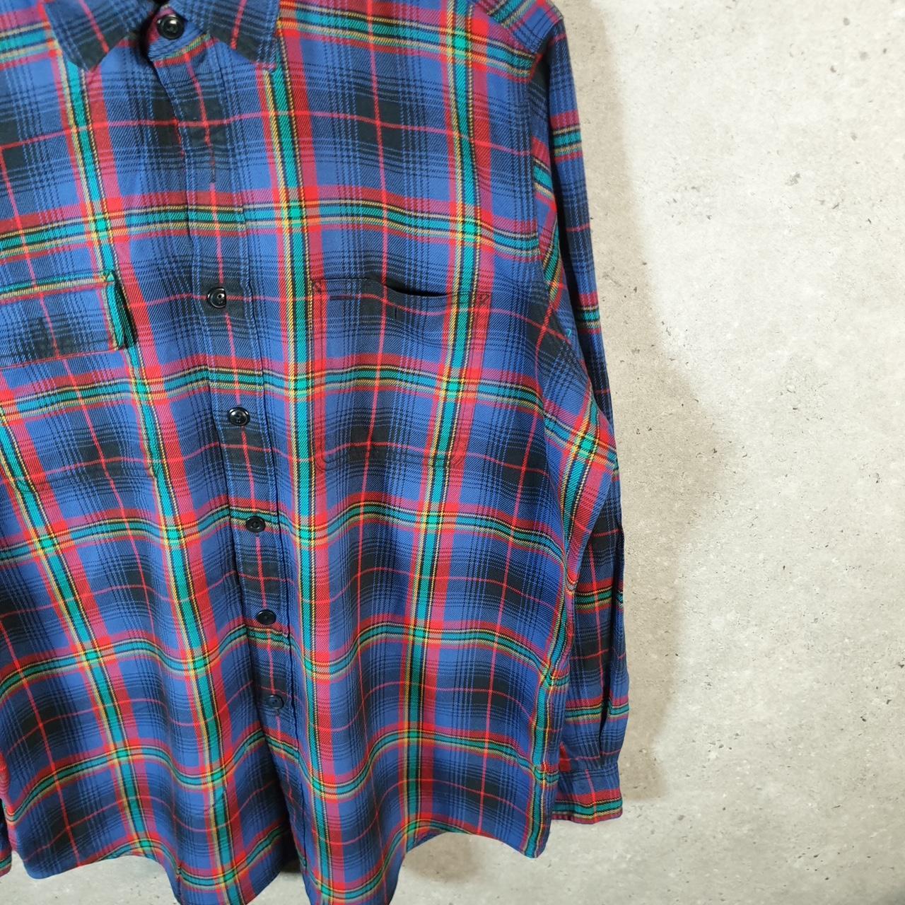 Vintage Ralph Lauren Button Down Shirt Men’s Large Checkered Dungaree Work Shirt Pony