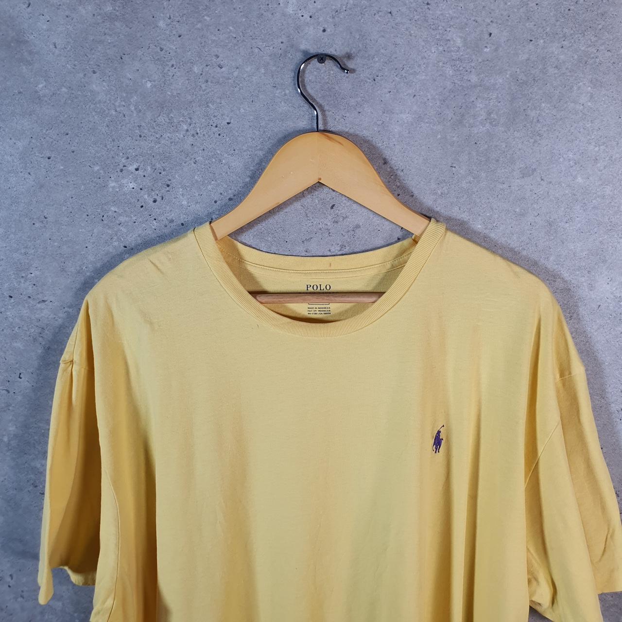 Vintage Ralph Lauren Polo Sport T Shirt Men’s 2XL Yellow  Classic Fit Embroidered Pony C8715