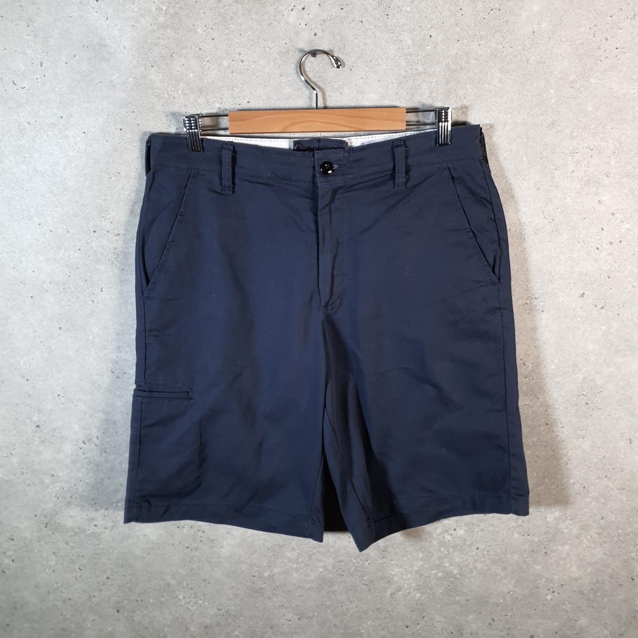 Vintage Red Kap Baggy Chino Shorts Jorts Cargo Mens W34 Navy Blue Loose Fit
