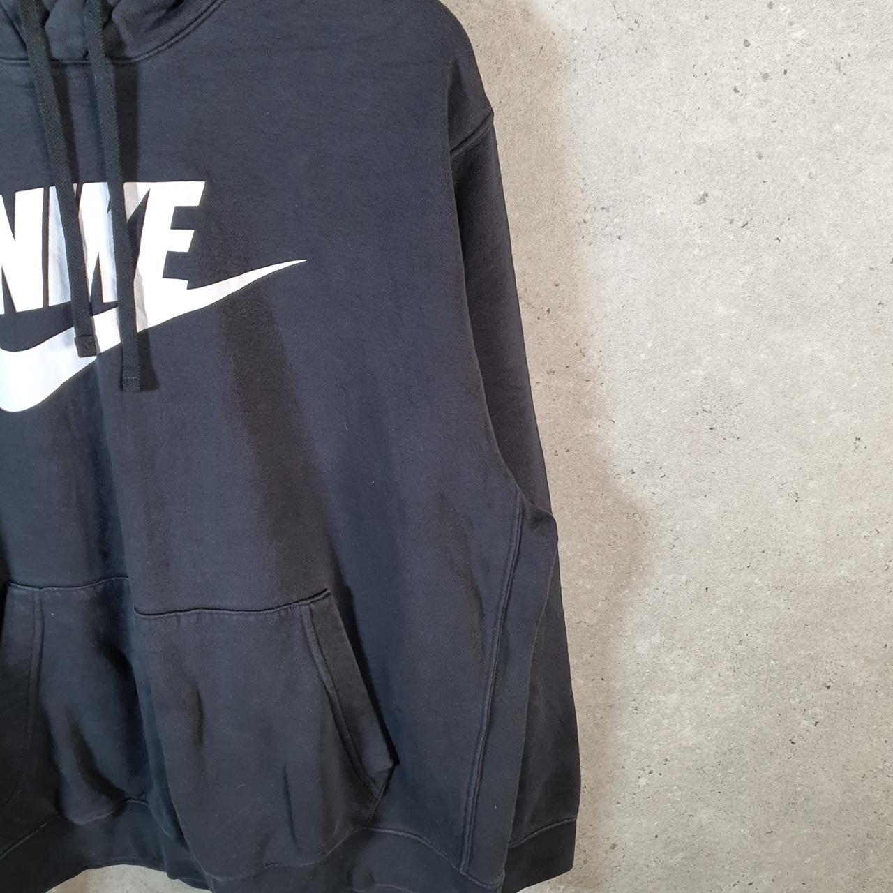 Vintage Nike Club Hoodie Men’s XL Black Swoosh Y2K Pullover Sweatshirt Logo