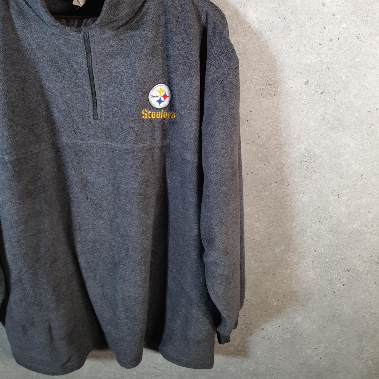 Vintage NFL Pittsburgh Steelers Sweatshirt Fleece Mens XL Grey Pullover USA Pro Sport