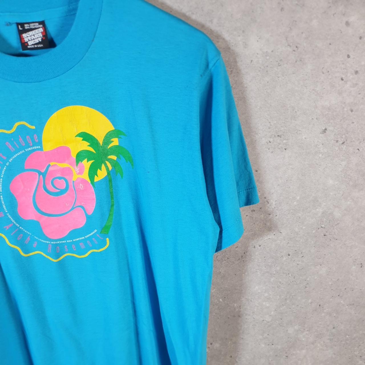 Vintage Screen Stars Rosemont Aloha Surgeons 90s USA Single Stitch T Shirt Men’s Large Blue