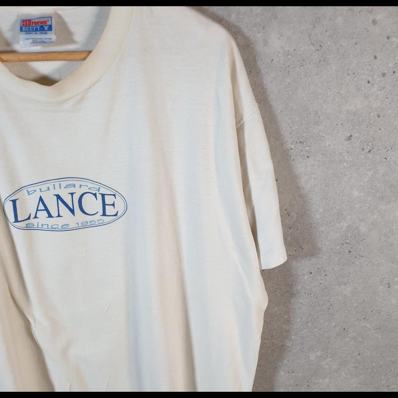 Vintage Hanes Bullard Lance 90s USA Single Stitch T Shirt Men’s XL White