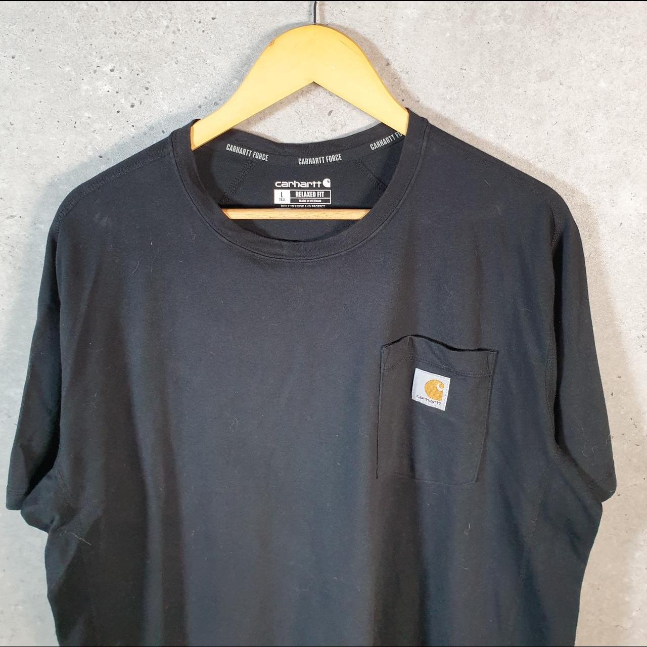 Vintage Carhartt Pocket T Shirt Men’s Large Tall Black Workwear Chore Utility Relaxed Fit C9208