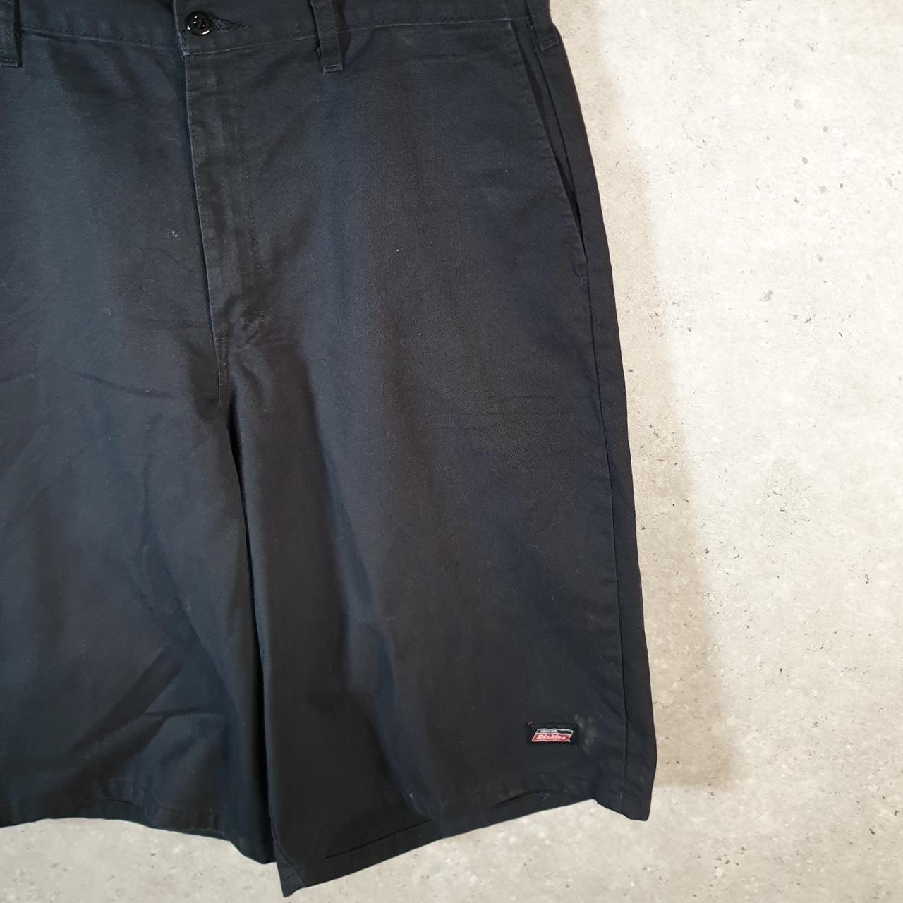 Vintage Dickies Baggy Chino Shorts Jorts Cargo Mens W36 Black Relaxed Fit