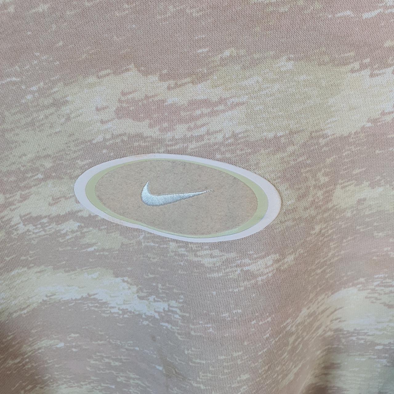 Vintage Nike Spellout Sweatshirt Womens Large Brown Swoosh Y2K Pullover