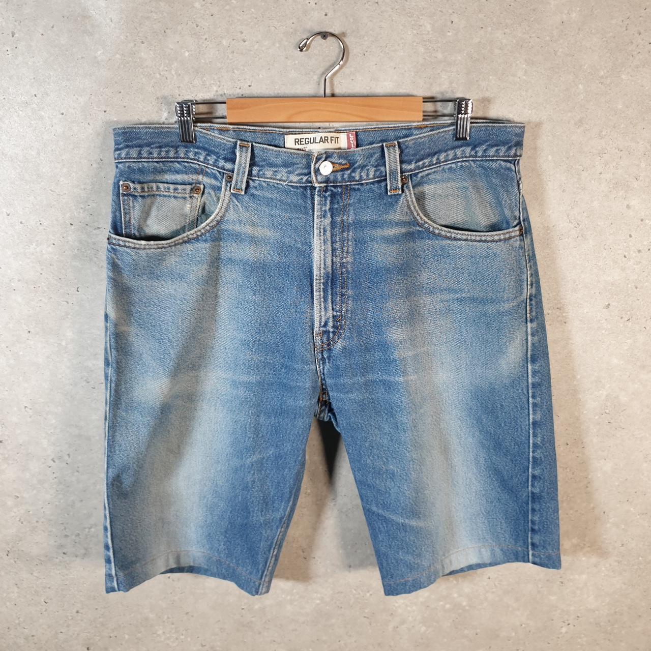 Vintage Levi’s 505 Baggy Shorts Jorts Cargo Mens W38 Blue Relaxed Denim