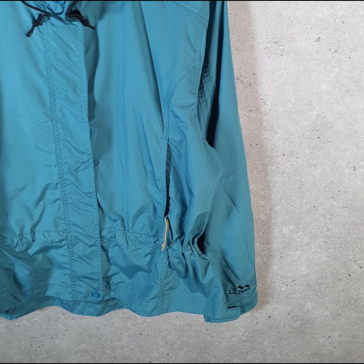 Vintage L.L. Bean Outdoors Nylon Jacket Womens Large Blue Waterproof Hooded