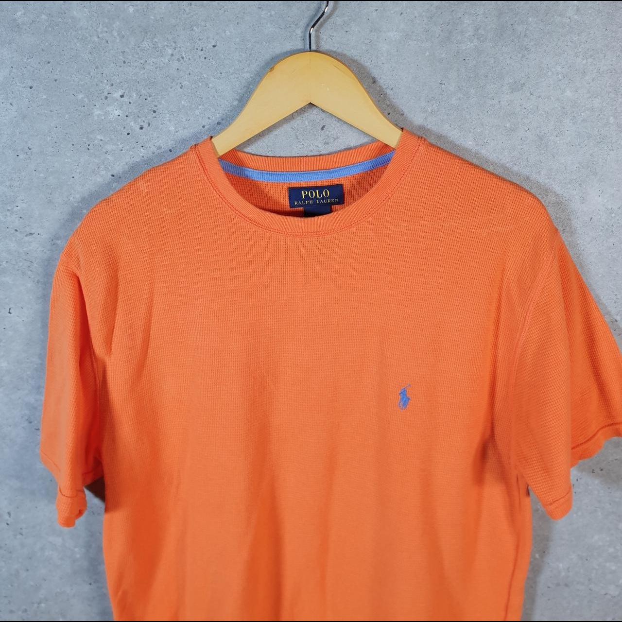 Vintage Ralph Lauren Polo T Shirt Men’s Large Orange Embroidered Classic Fit Pony C9154