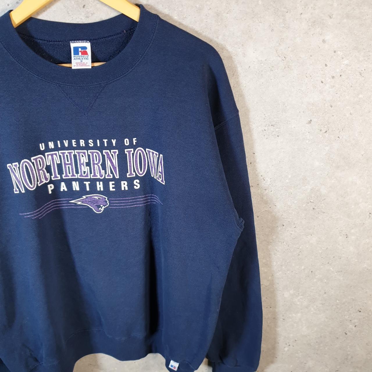 Vintage Russell Athletic Sweatshirt Men’s M Navy Blue USA Northern Iowa Panthers