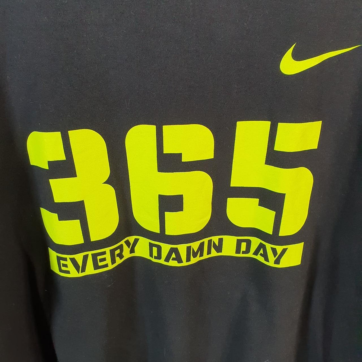 Vintage Nike 365 Every Damn Day T Shirt Men’s XL Black Logo Swoosh Athletic