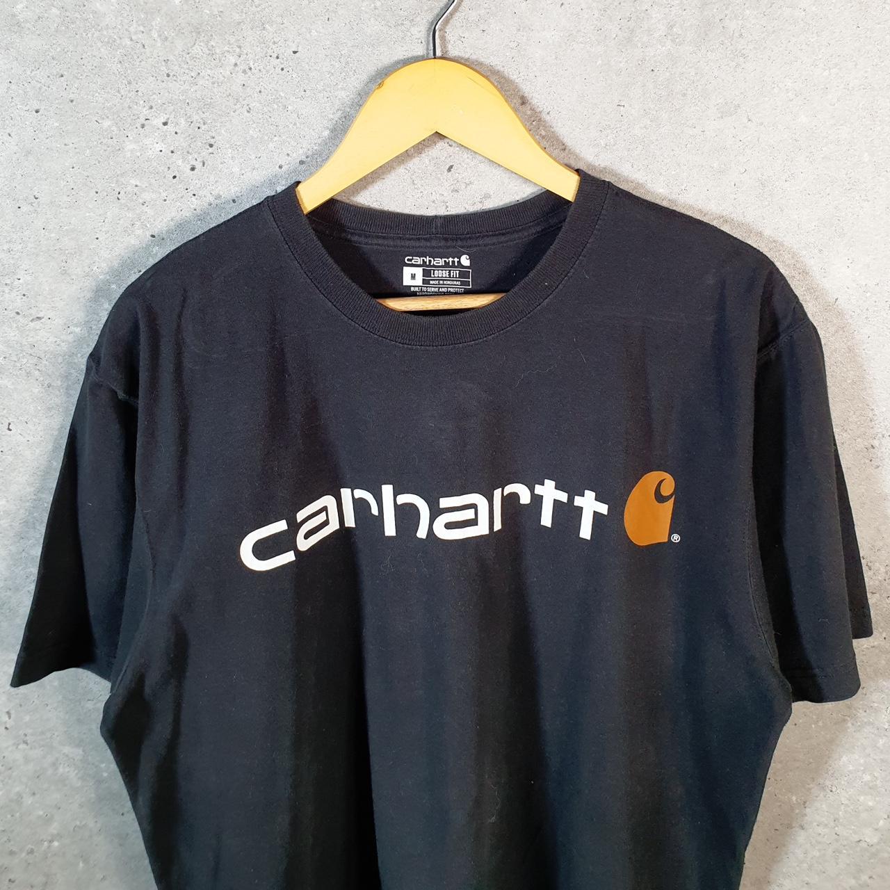 Vintage Carhartt Pocket T Shirt Men’s Medium Black Workwear Chore Utility Loose Fit C9234