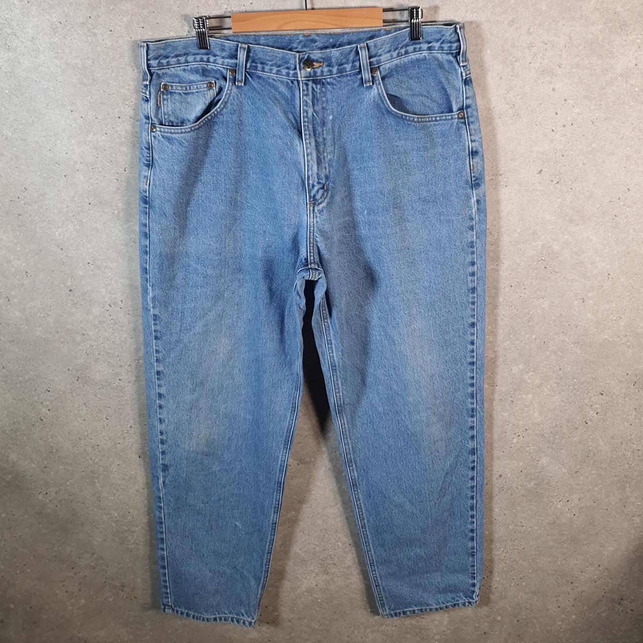 Vintage Carhartt FR Workwear Carpenter Jeans Mens W40 L30 Blue Denim Dungaree Fit USA
