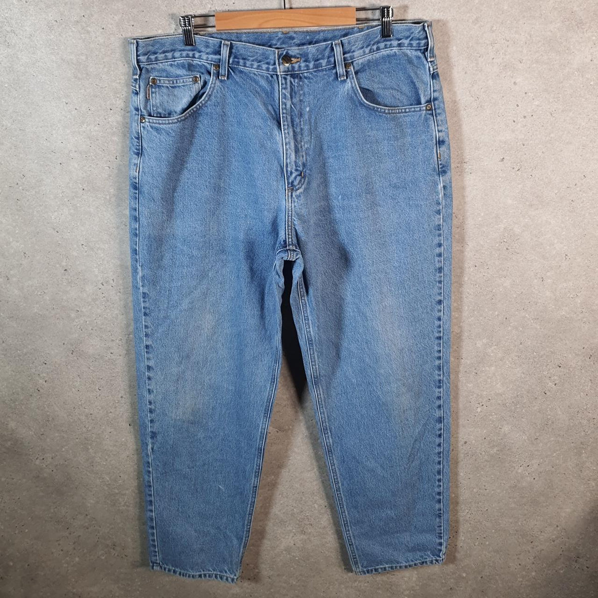 Vintage Carhartt FR Workwear Carpenter Jeans Mens W40 L30 Blue Denim Dungaree Fit USA