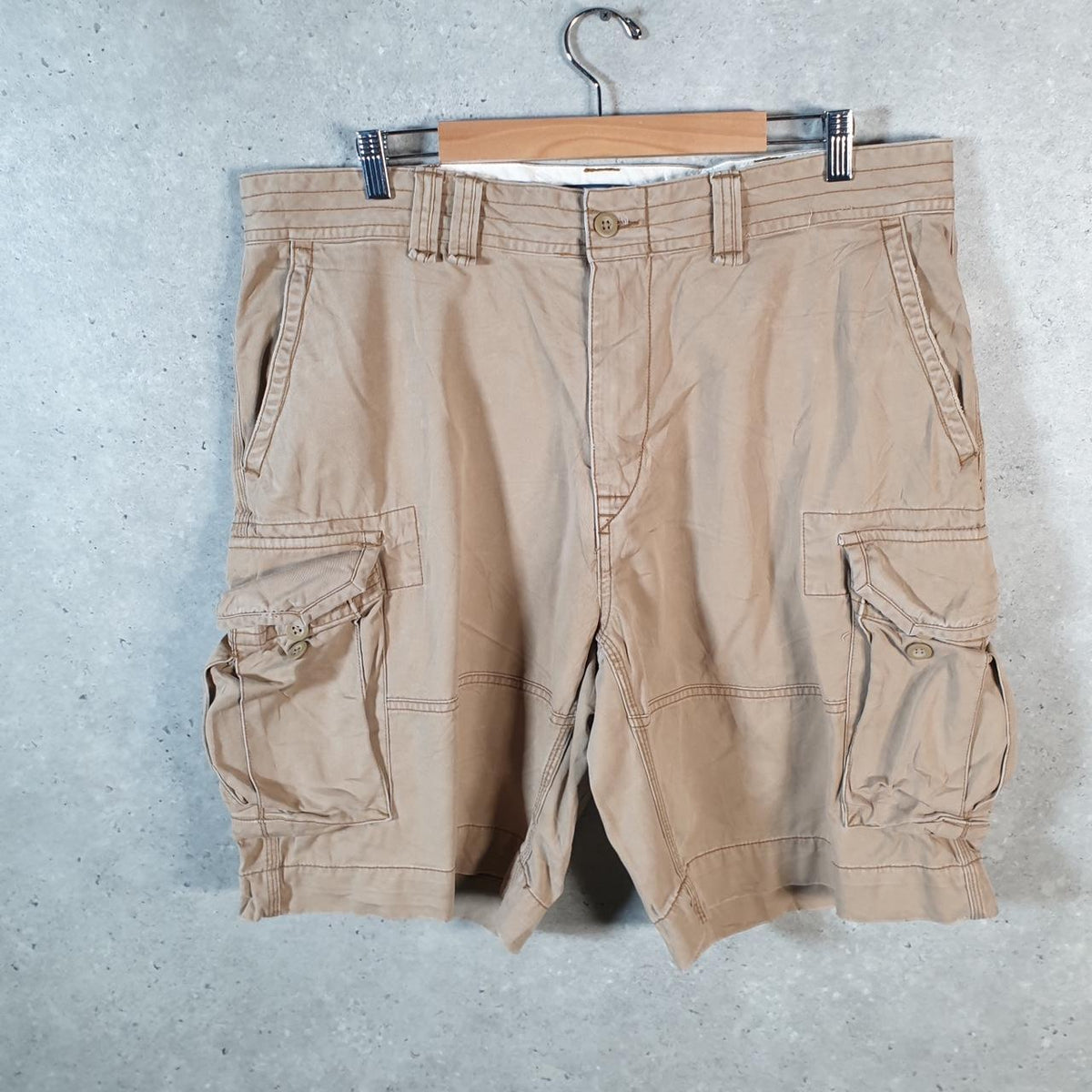 Vintage Ralph Lauren Polo Shorts Jorts Chino Cargo Men’s W38 Brown Baggy Cotton