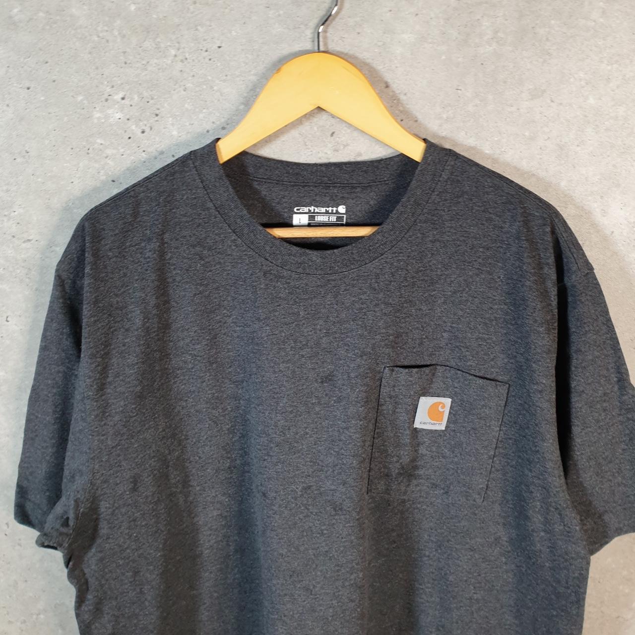 Vintage Carhartt Pocket T Shirt Men’s Large Grey Workwear Chore Utility Loose Fit C9308