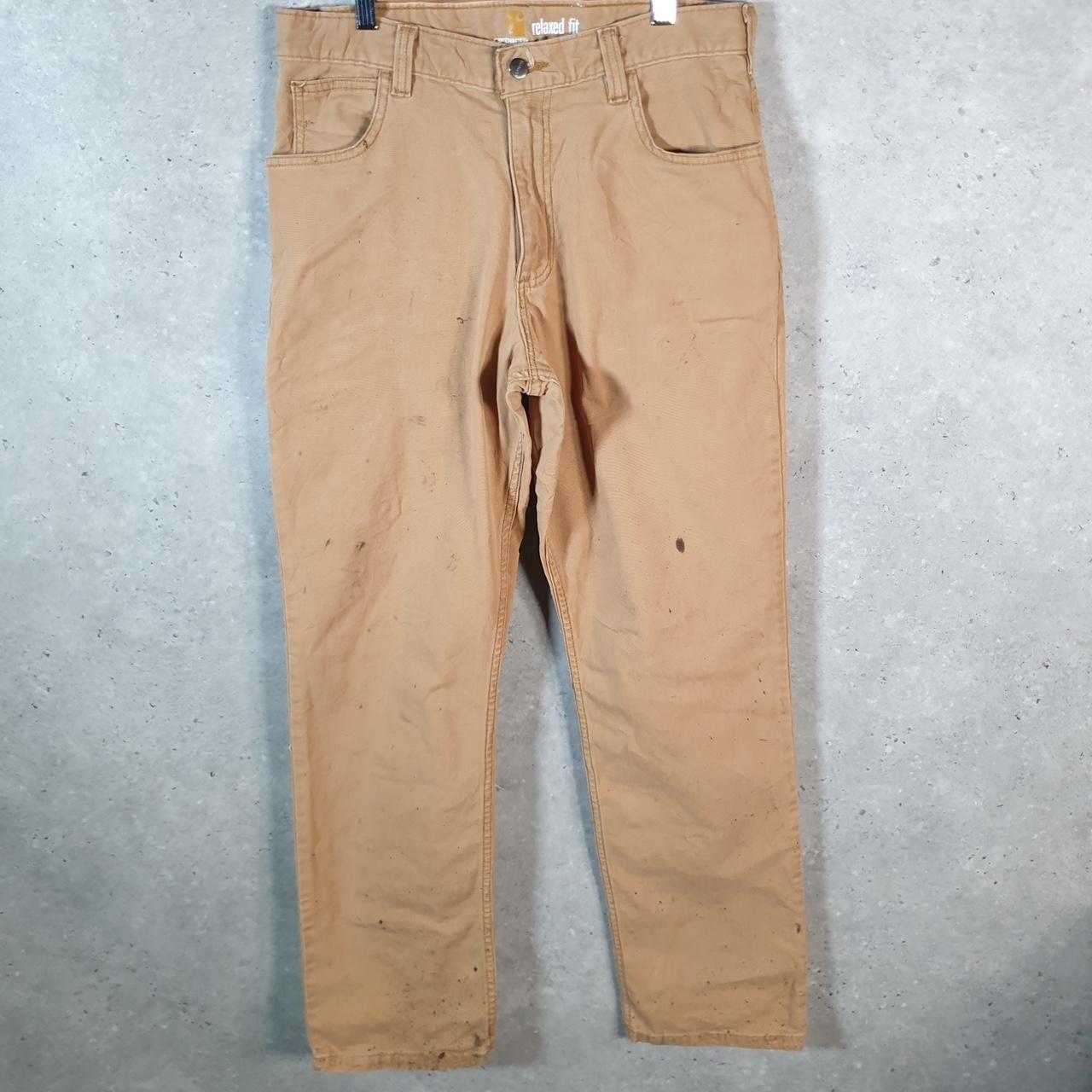 Vintage Carhartt Carpenter Trousers Mens W31 L32 Brown Relaxed Fit Workwear USA