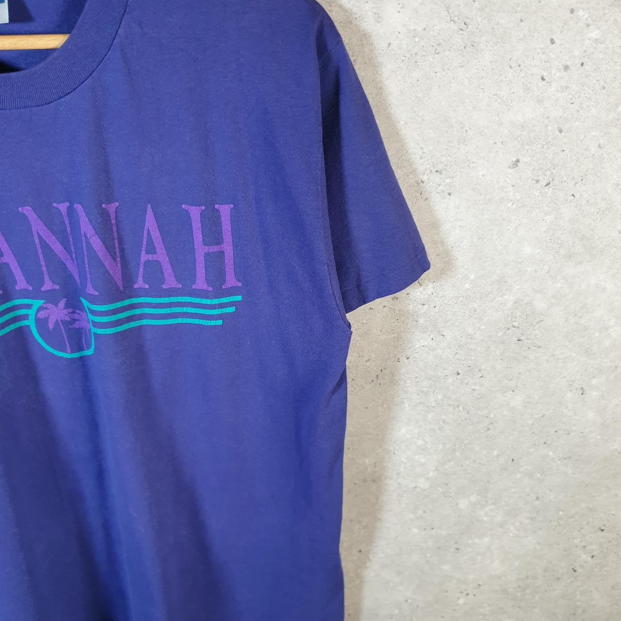 Vintage Hanes Savannah 1992 USA Single Stitch T Shirt Men’s Large Purple