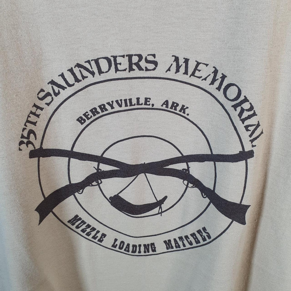 Vintage Screen Stars Berryvile Ark Muzzle Loading 90s USA Single Stitch T Shirt Men’s XL Brown