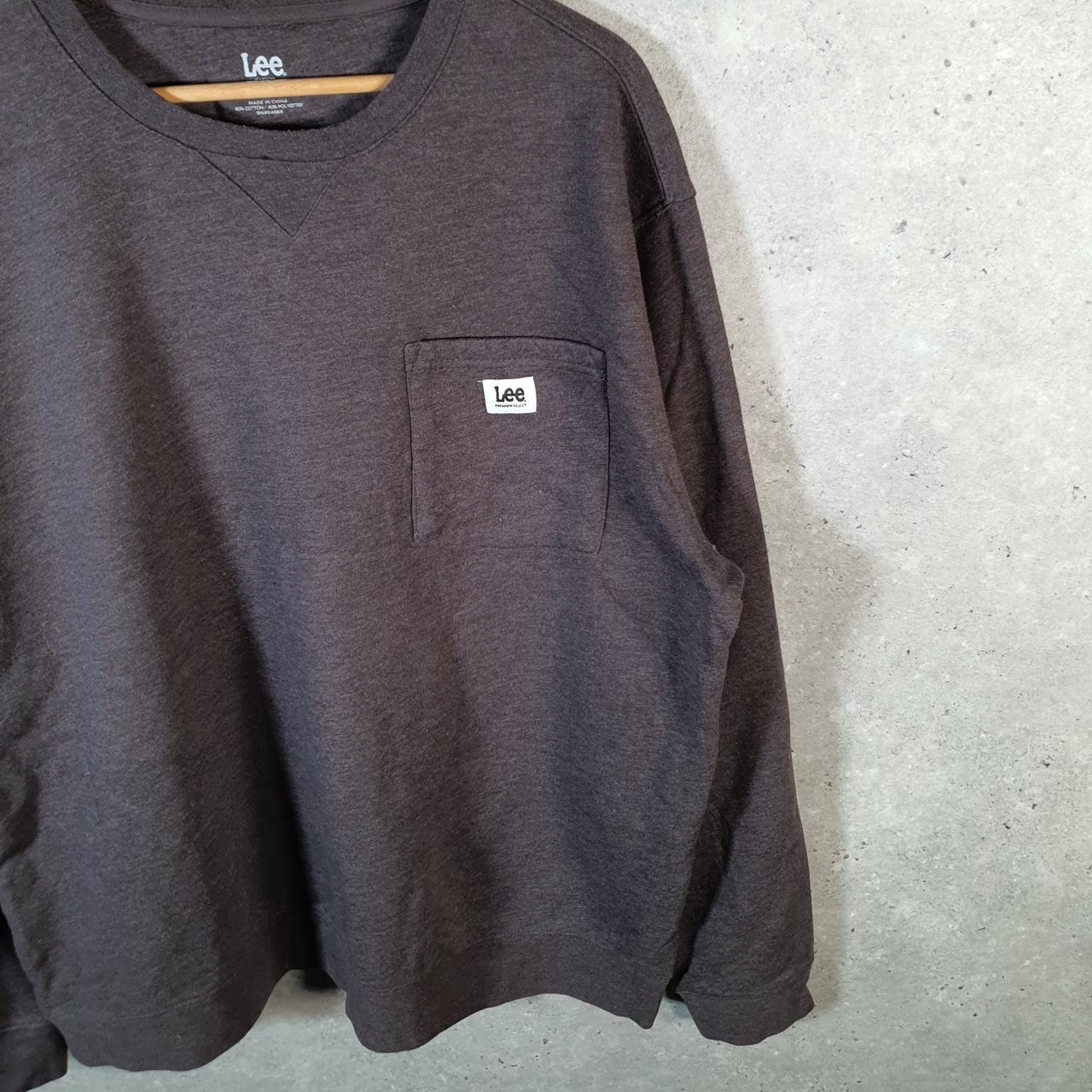 Vintage Lee Premium Select Sweatshirt Men’s XL Grey Pocket Embroidered