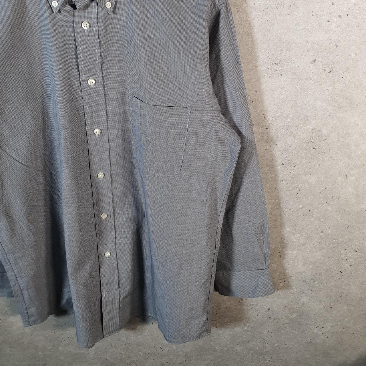 Vintage Chaps Ralph Lauren Shirt Men’s Medium Grey Checkered Cotton Custom Fit