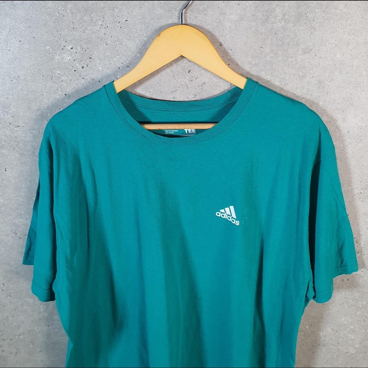 Vintage Adidas Go Tee T Shirt Shirt Men’s XL Blue Three Stripes Logo Athletic C9741