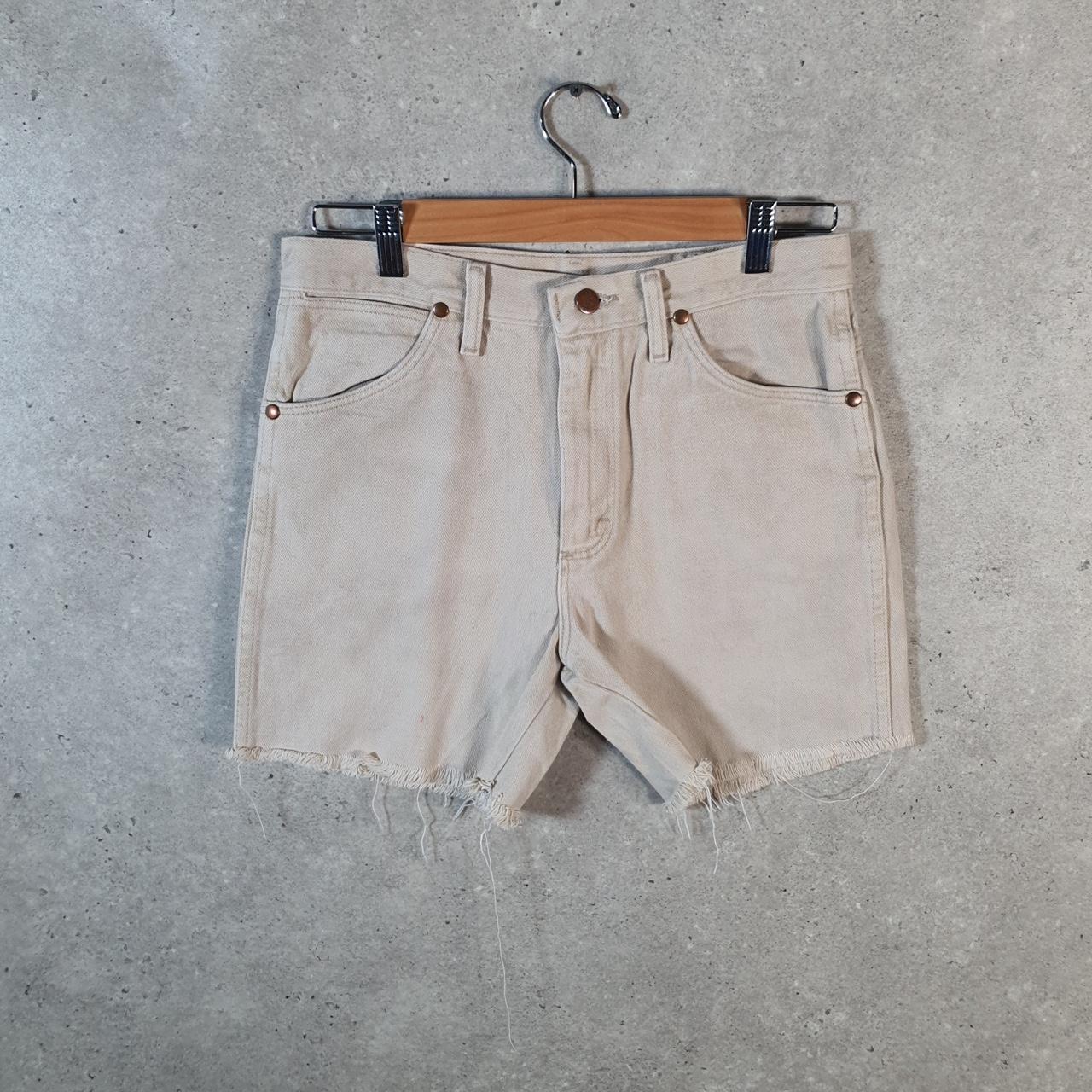 Vintage Wrangler Denim Shorts Jorts Cargo Men’s W30 Brown Relaxed Baggy Cotton