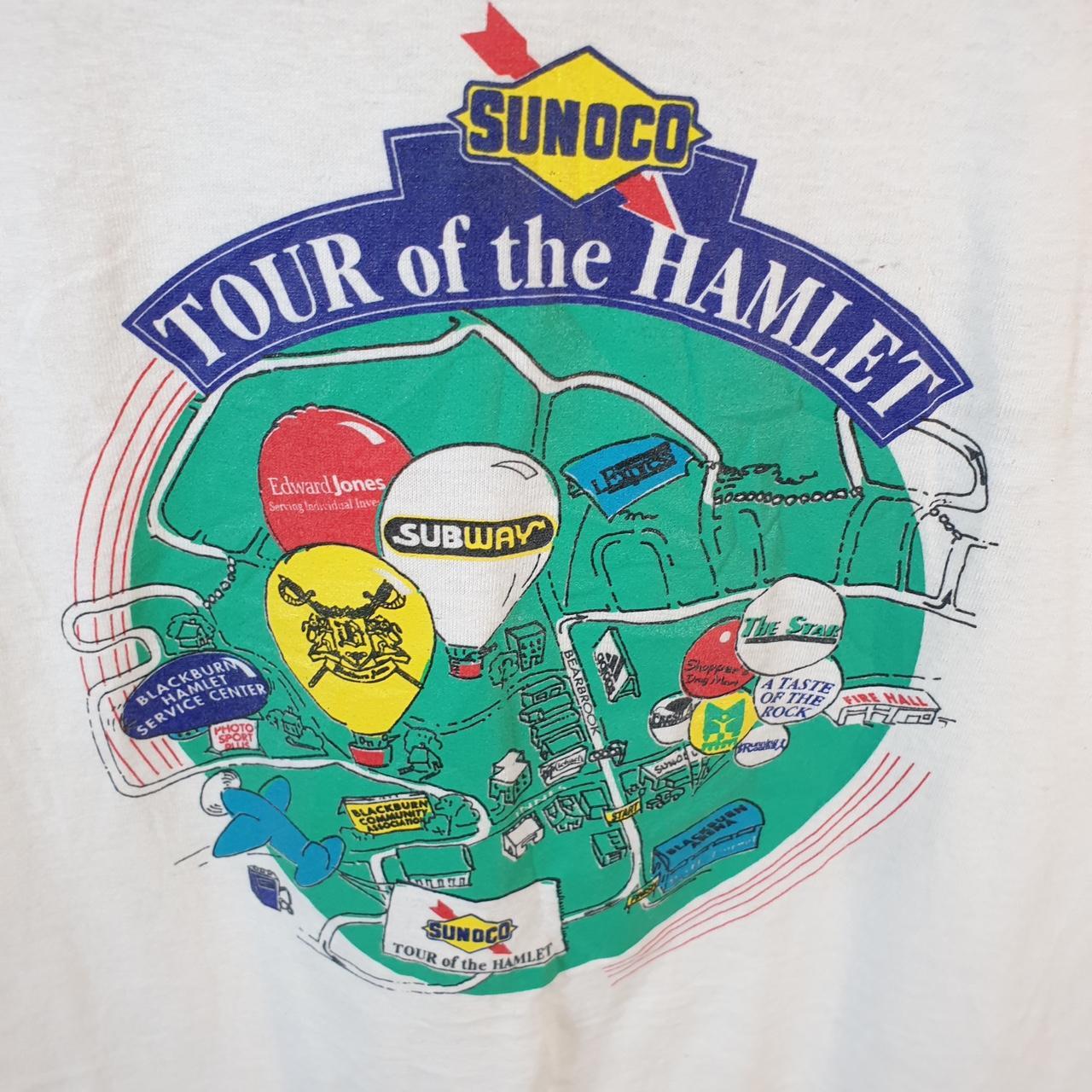 Vintage Sunoco Tour Of the Hamlet 90s USA Single Stitch T Shirt Men’s Small White