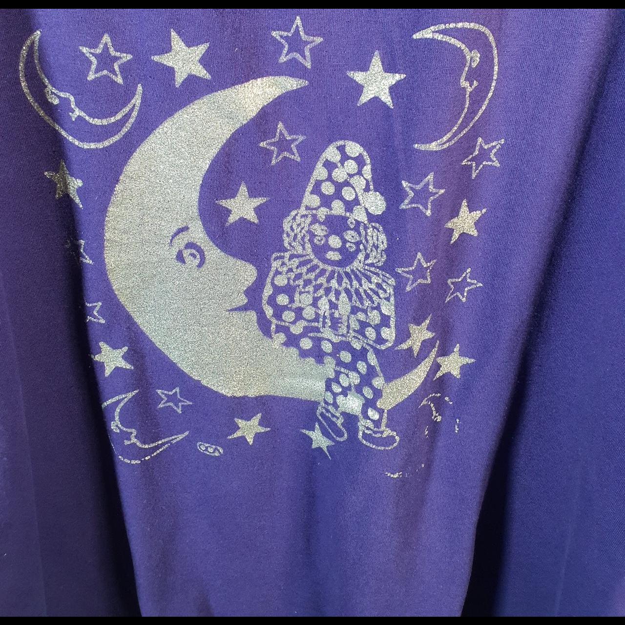 Vintage Jerzees Moon Stars 90s USA Single Stitch T Shirt Men’s Large Purple