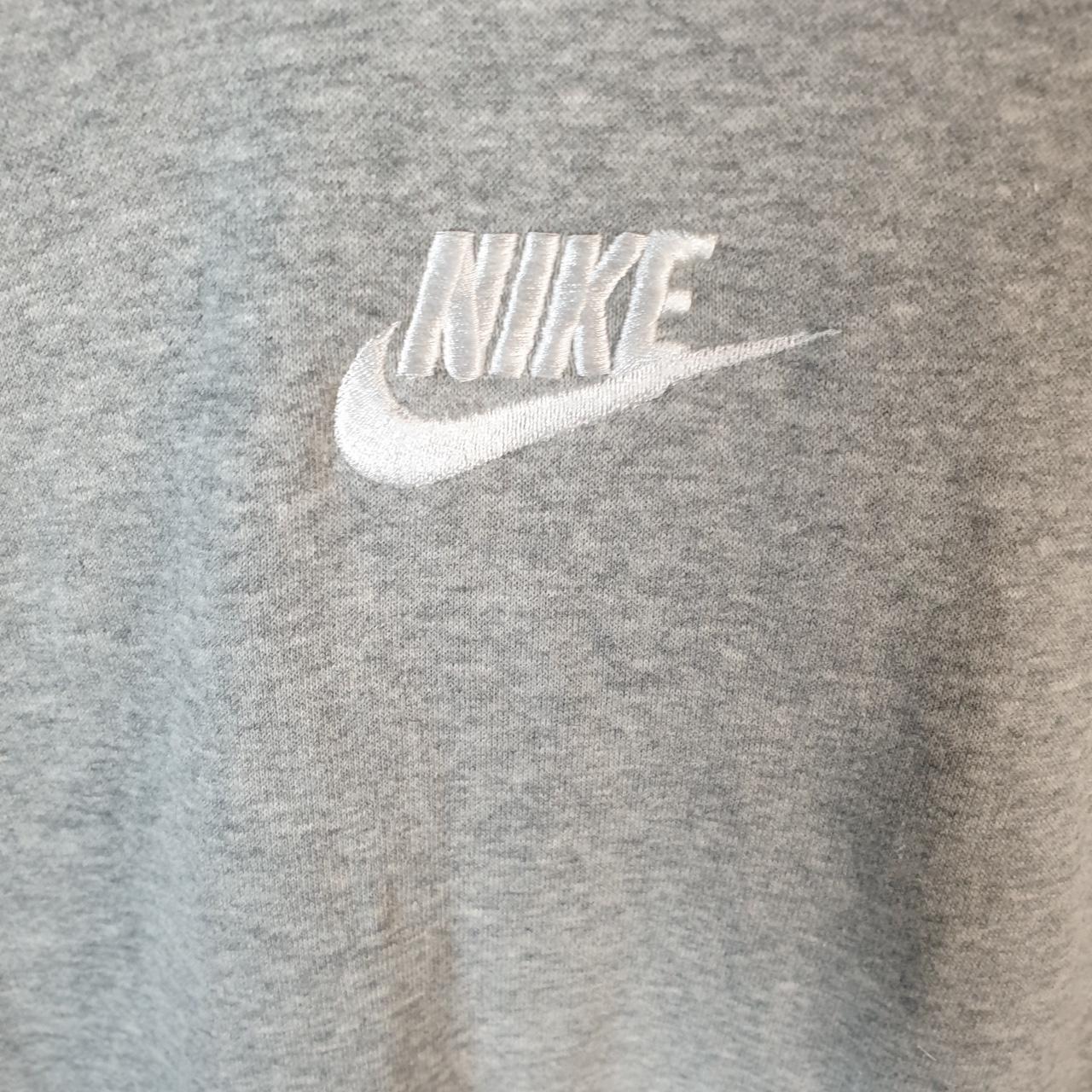 Vintage Nike Club Hoodie Men’s Small Grey Centre Swoosh Y2K Pullover Sweatshirt Logo