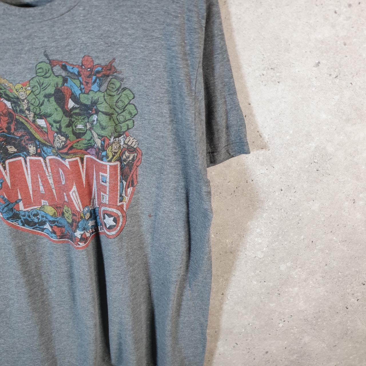 Vintage Marvel Avengers T Shirt Men’s Large Grey Movie Graphic Cartoon
