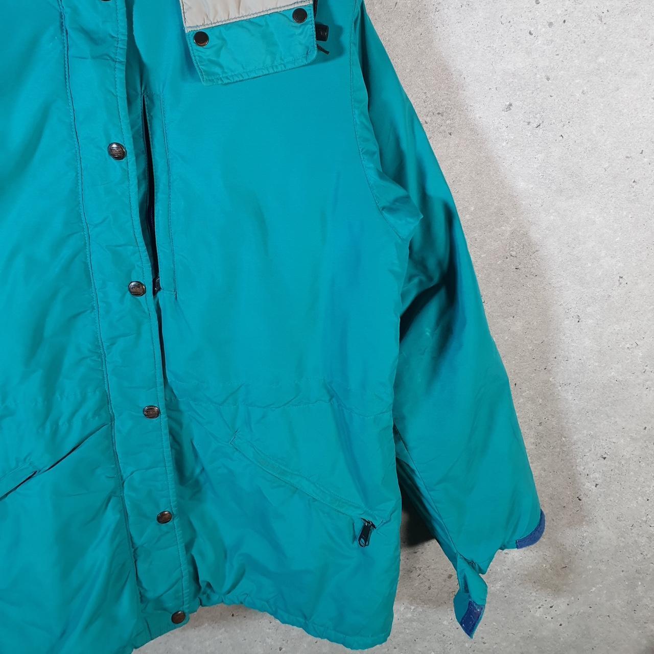 Vintage L.L. Bean USA Outdoors Nylon Jacket Mens Medium Blue Waterproof Hooded