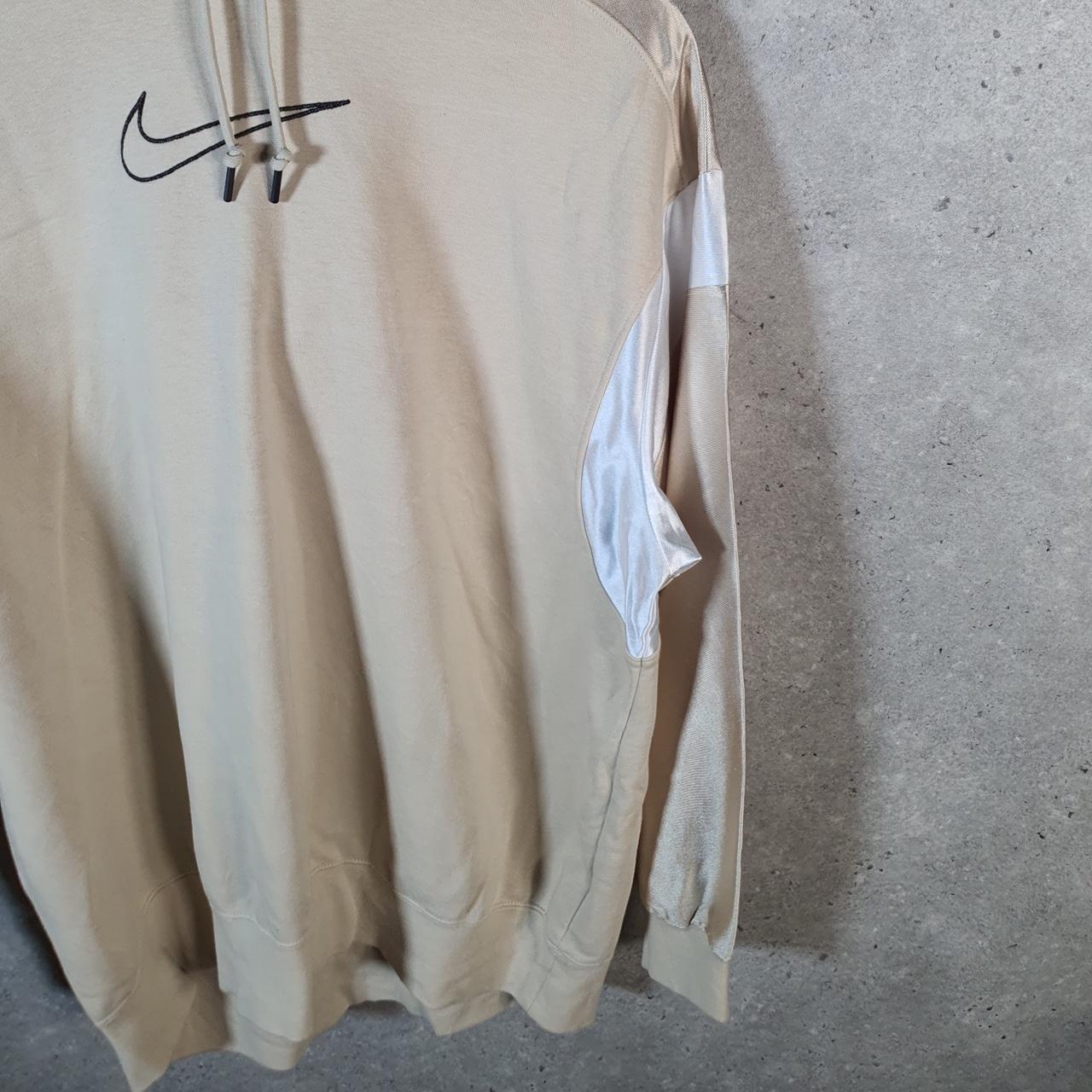 Vintage Nike Club Spellout Hoodie Men’s Small Brown Swoosh Y2K Pullover Logo