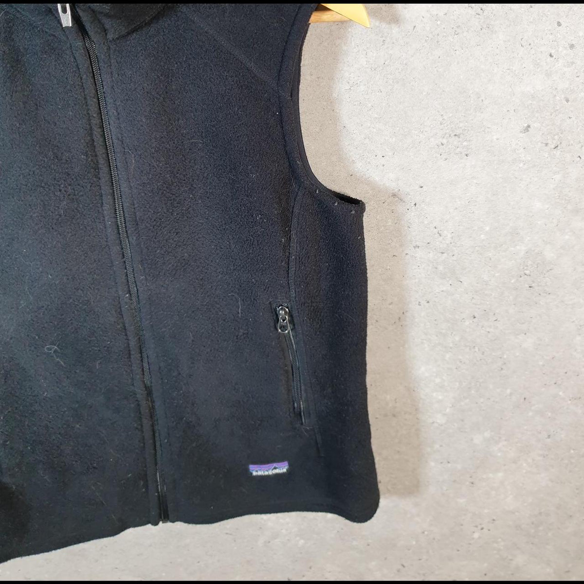 Vintage Patagonia Synchilla Better Sweater Fleece Vest Full Zip Sweatshirt Womens Medium Black