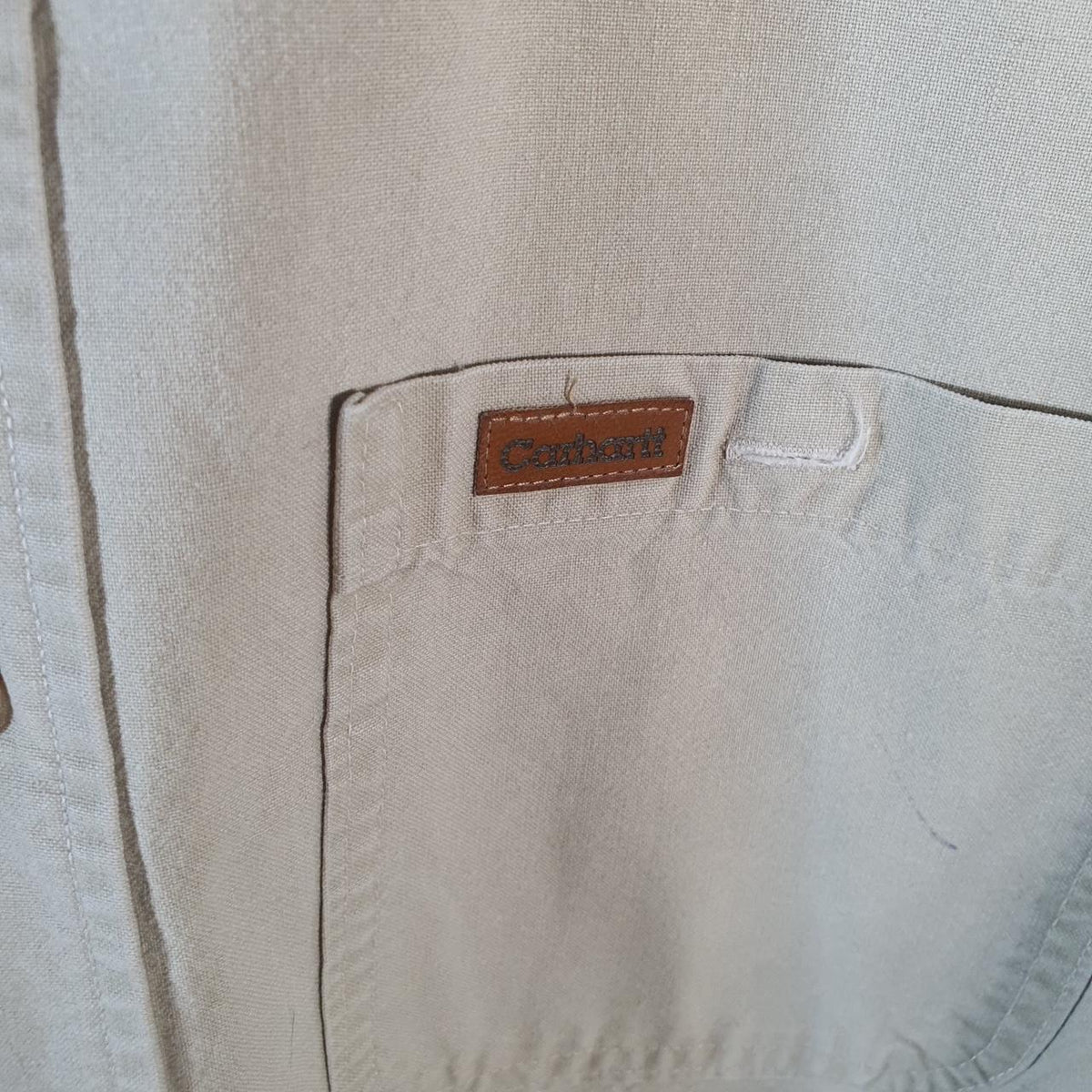Vintage Carhartt Rugged Outdoor Wear Shirt Button Down Mens 3XL Brown Long Sleeve