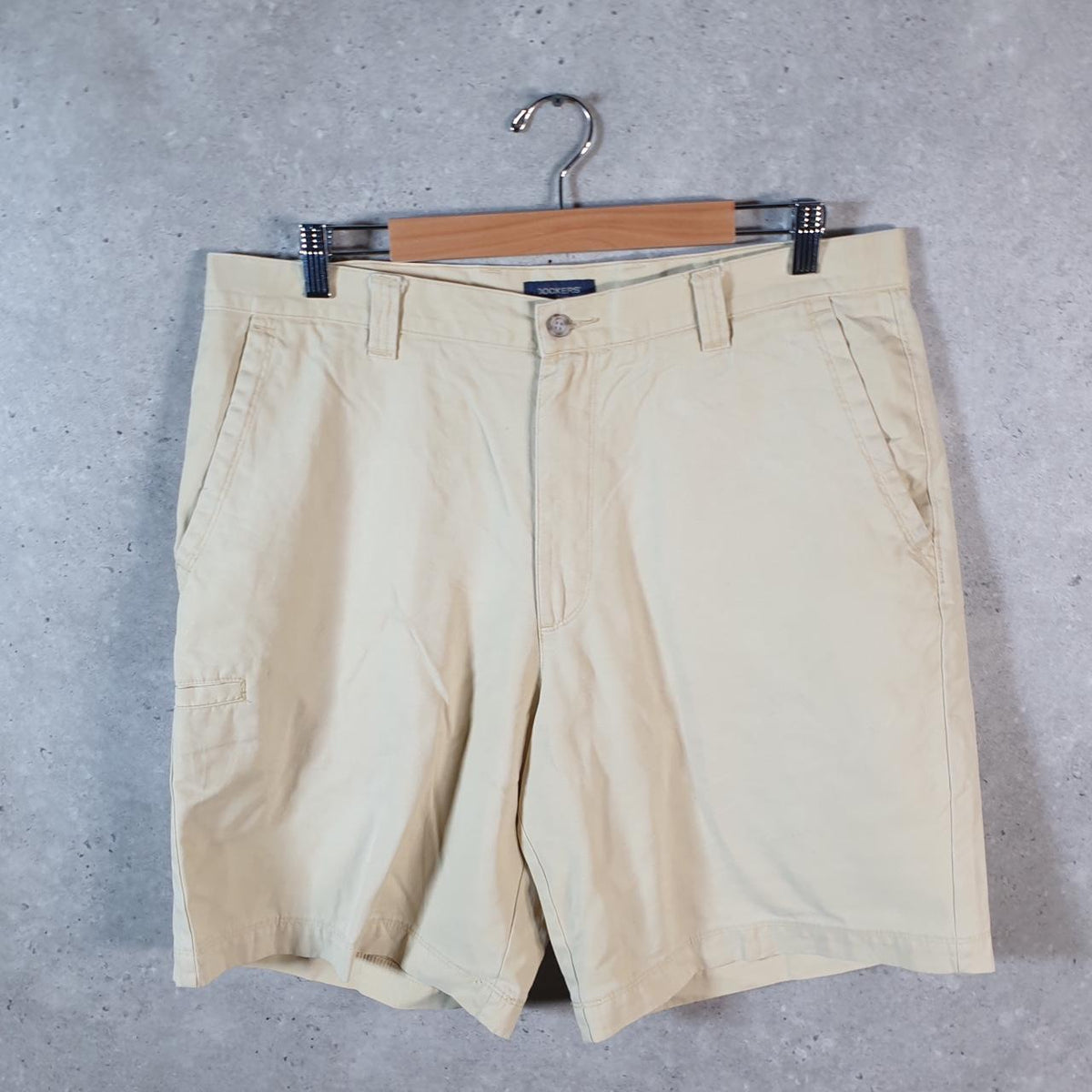 Vintage Dockers Chino Shorts Jorts Cargo Men’s W36 Beige Baggy Cotton A4274