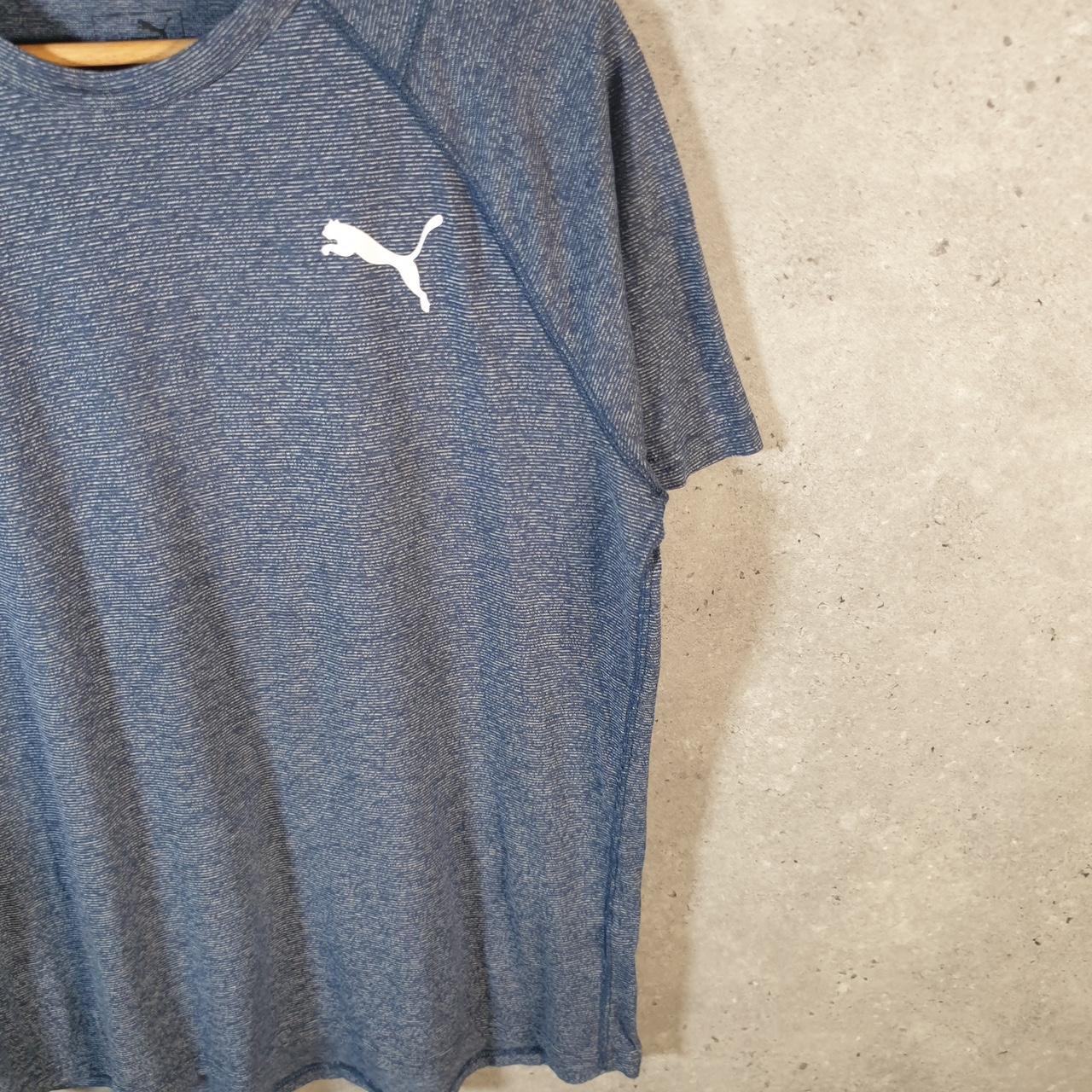 Vintage Puma Spellout T Shirt Mens Medium Grey Sports Logo Athletic