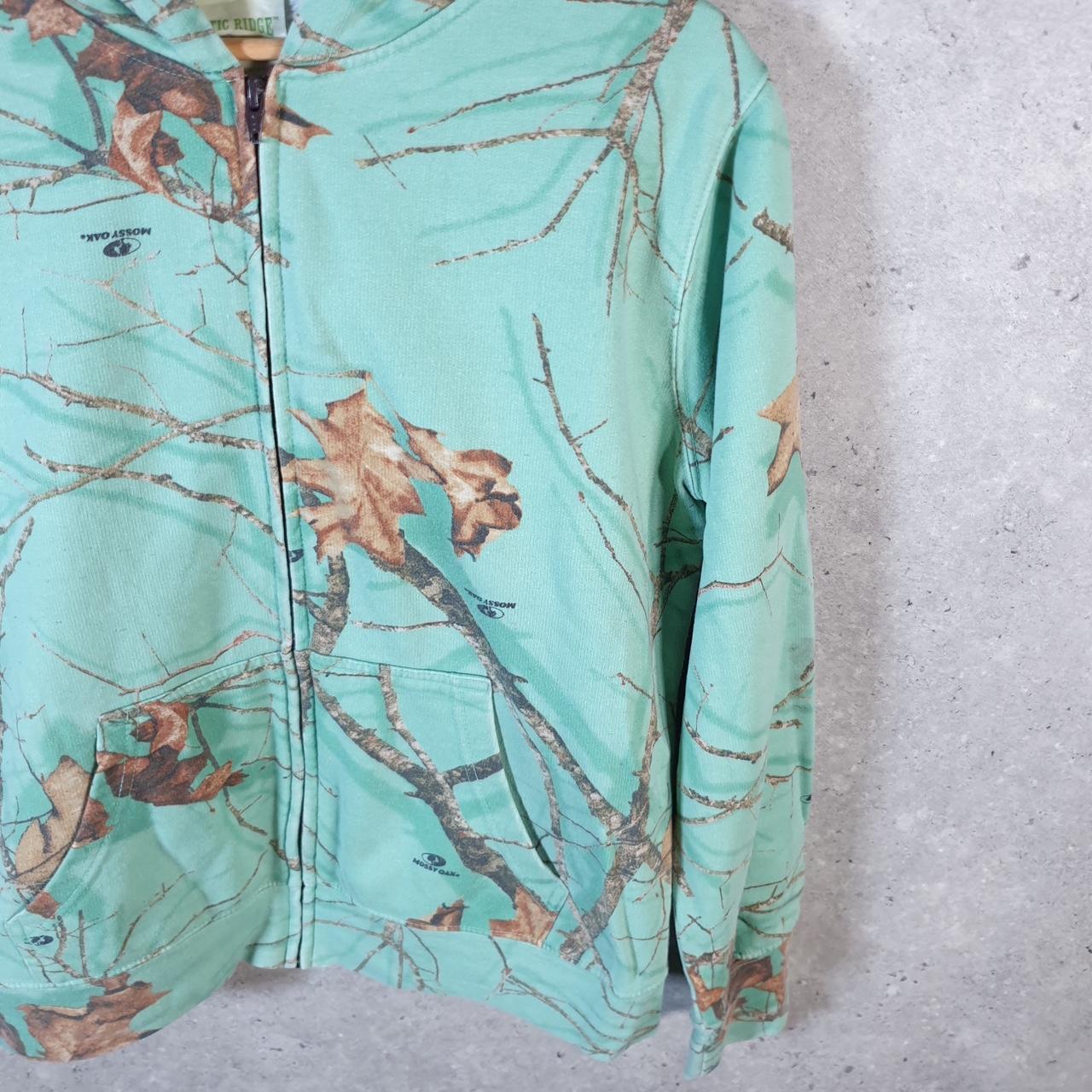 Vintage Rustic Ridge Camouflage Hoodie Womens Large Blue Hunting