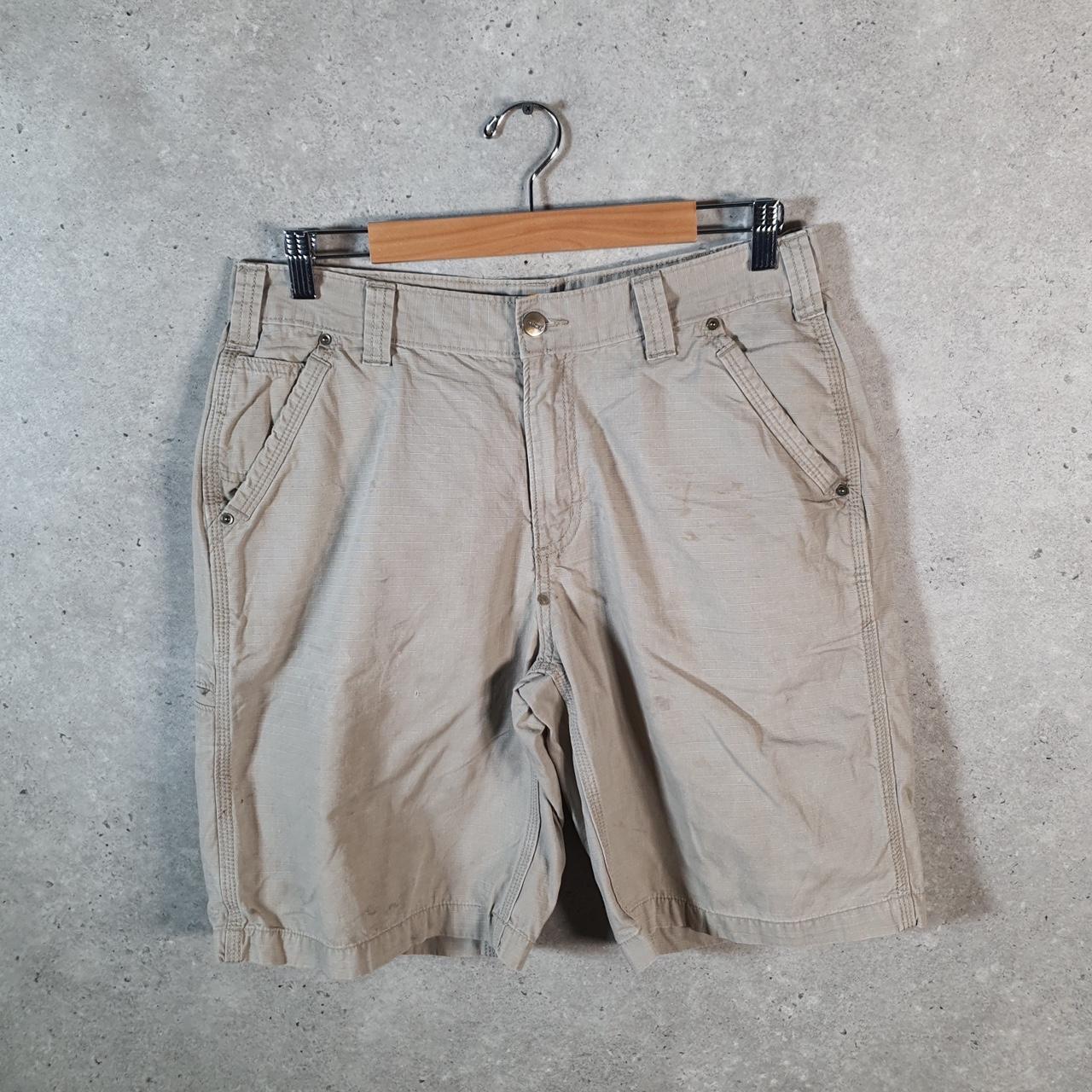 Vintage Carhartt Baggy Carpenter Shorts Jorts Cargo Men’s W33 Brown Relaxed Fit Workwear A4859