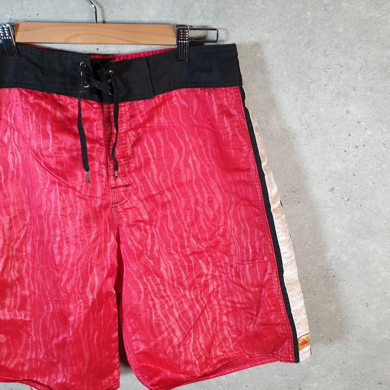 Vintage Quiksilver 90s USA Chino Shorts Jorts Cargo Men’s W32 Red Baggy